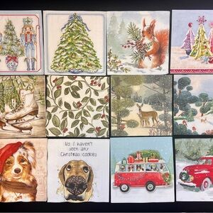 Festive Christmas Themed Napkins Set